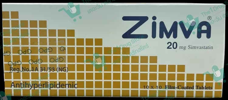 Zimva 20 mg. 10x10's