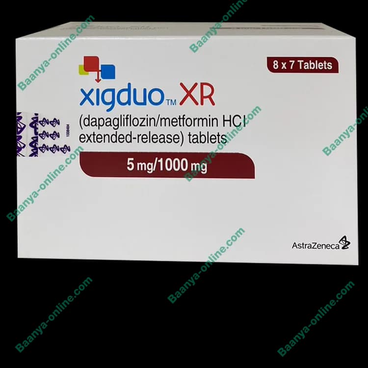 XIGDUO XR.5/1000MG. 8x7 tablets @